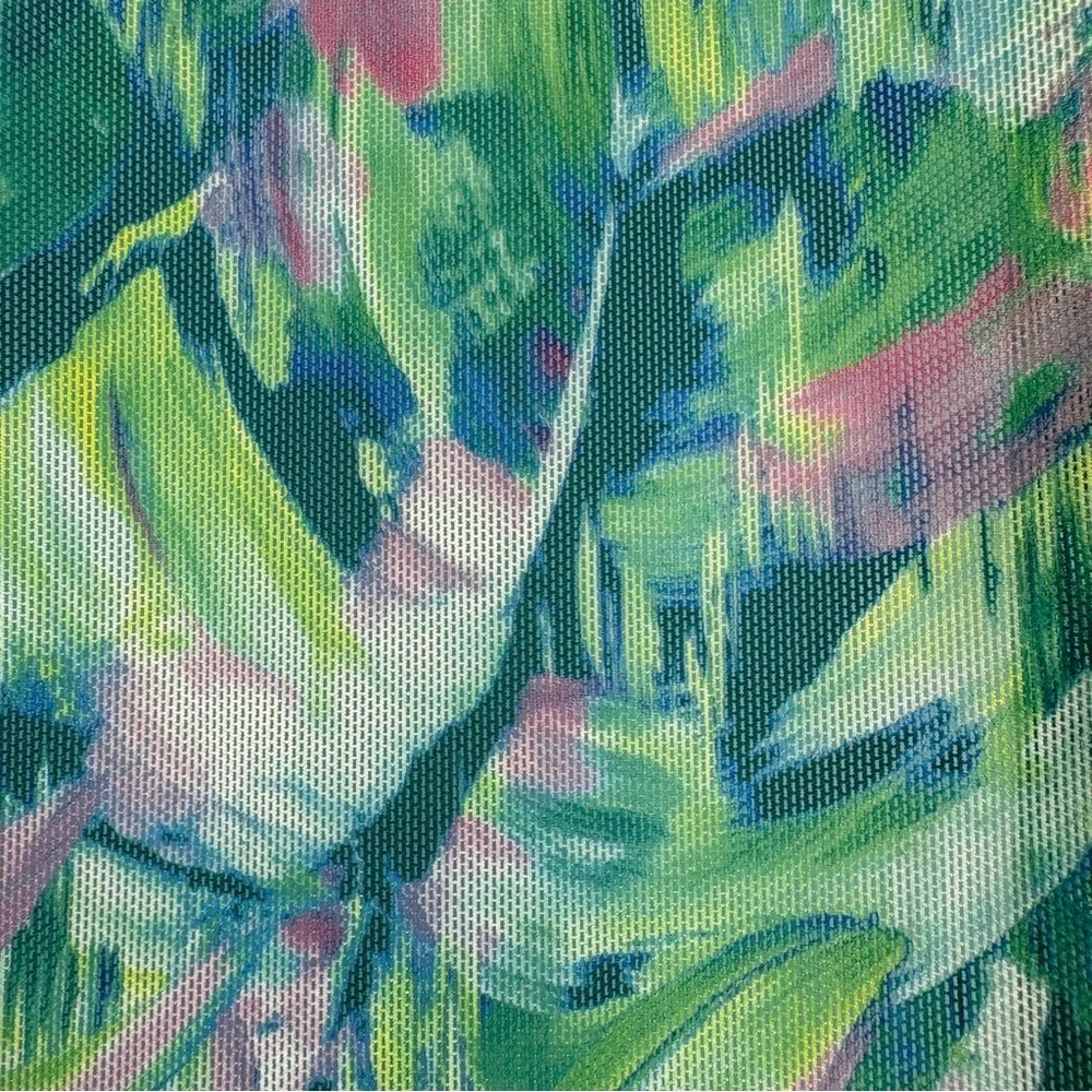 Kim Gravel Beach Green Floral Sheer Coverup